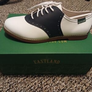 Eastland White and Black Saddle Shoes
